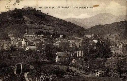 Ak Amelie les Bains Pyrénées Orientales, Gesamtansicht