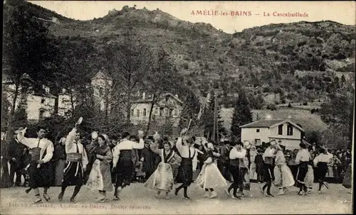 Ak Amelie les Bains Pyrénées Orientales, La Cascabaillade