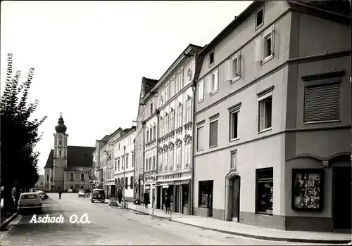 Ak Aschach an der Donau Oberösterreich, Straßenpartie