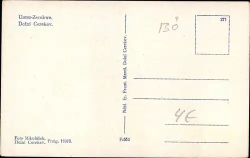 Ak Dolni Cerekev Unter Zerekwe Region Hochland, Blick auf den Ort