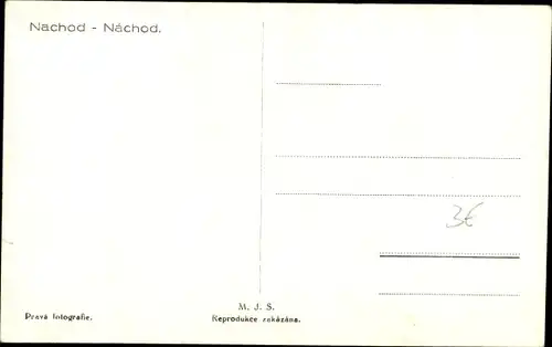 Ak Náchod Region Königgrätz, Innenansicht, Wandgemälde