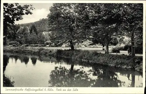 Ak Hoffnungsthal Rösrath im Rheinisch Bergischen Kreis, Park an der Sülz