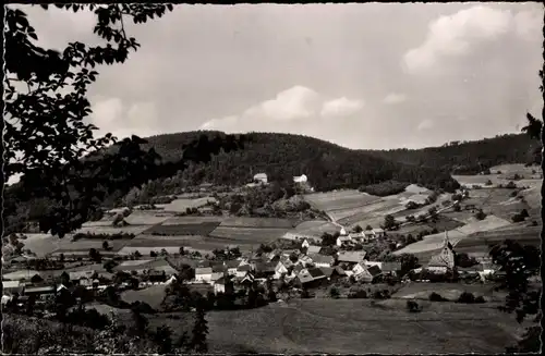 Ak Hettigenbeuern Buchen im Odenwald, Pension u. Erholungsheim Diedrich, Panorama