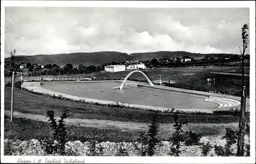 Ak Hagen in Westfalen, Freibad Ischeland