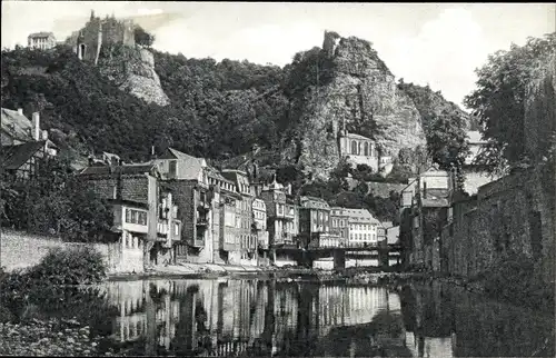 Ak Idar Oberstein an der Nahe, Blick auf Schloss und Felsenkirche