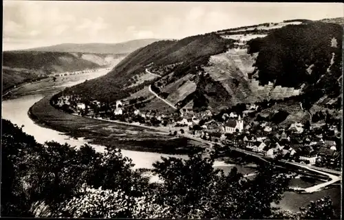 Ak Burgen an der Mosel, Ort mit Umgebung, Gasthof Onkel Oskar