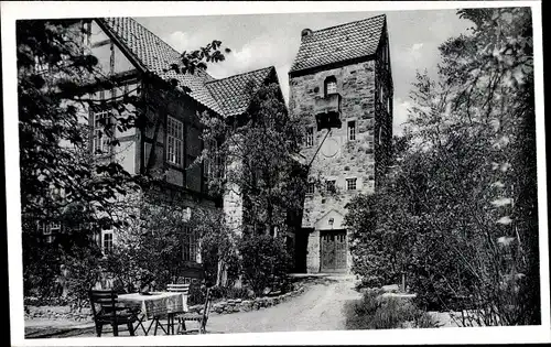 Ak Fischbeck Hessisch Oldendorf, Blick zum Waldhof Weißes Haus