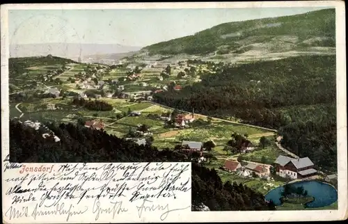 Ak Jonsdorf in Sachsen, Blick auf Ortschaft und Umgebung