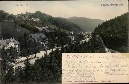 Ak Kipsdorf Altenberg im Erzgebirge, Teilansicht, Ober Kipsdorf