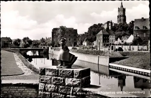 Ak Kleve am Niederrhein, Kleise Schüsterkes und Schwanenburg