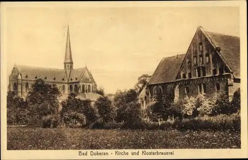 Ak Bad Doberan in Mecklenburg, Kirche, Klosterbrauerei