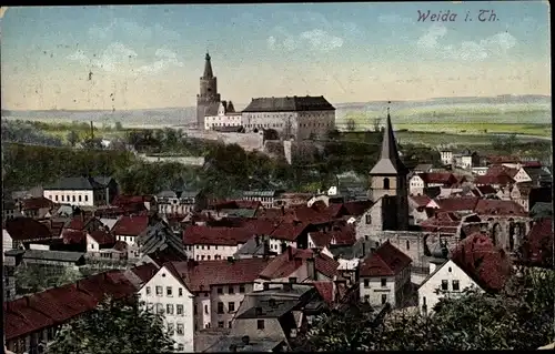 Ak Weida in Thüringen, Panorama, Osterburg