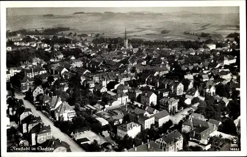 Ak Neustadt in Sachsen, Luftaufnahme