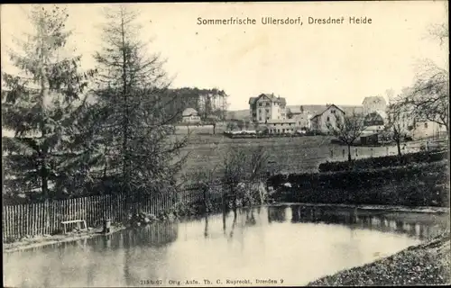 Ak Ullersdorf Radeberg in Sachsen, Blick auf den Ort