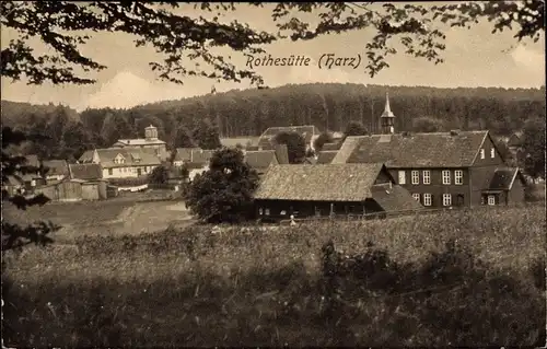 Ak Rothesütte Ellrich Harz Thüringen, Teilansicht vom Ort