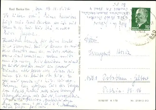 Ak Bad Berka in Thüringen, Panorama