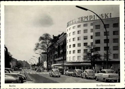 Ak Berlin Charlottenburg, Hotel Kempinski, Kurfürstendamm