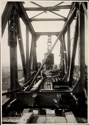 Foto Berlin Spandau Siemensstadt, Kraftwerk West, Güterbahnbrücke, 12.04.1947
