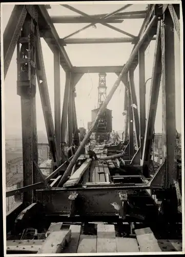 Foto Berlin Spandau Siemensstadt, Kraftwerk West, Güterbahnbrücke, 12.04.1947