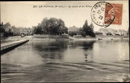 Ak La Pointe Maine et Loire, La Loire et les Villas