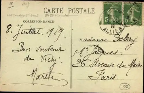 Ak Vichy Allier, Hotel Ruhl