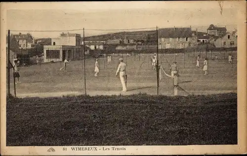 Ak Wimereux Pas de Calais, Les Tennis