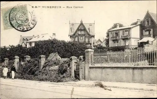 Ak Wimereux Pas de Calais, Rue Carnot