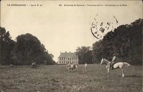 Ak Vaux sur Aure Calvados, Le Chateau et le Parc