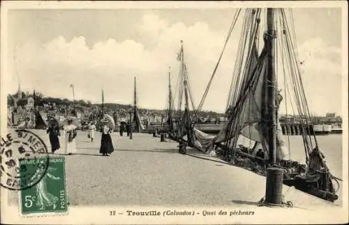 Ak Trouville Calvados, Quai des pecheurs