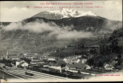 Ak Arreau Hautes-Pyrénées, Quartier de la Gare