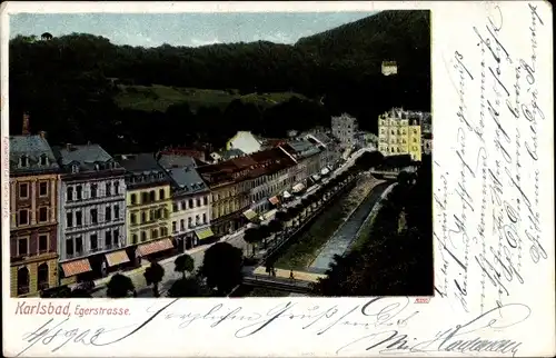 Ak Karlovy Vary Karlsbad Stadt, Egerstraße