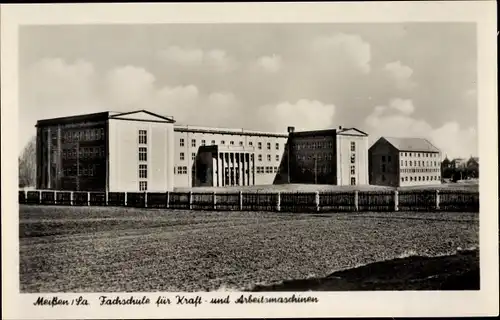 Ak Meißen an der Elbe, Fachschule für Kraft- und Arbeitsmaschinen