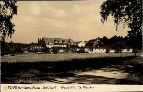 Ak Weinböhla in Sachsen, Blick auf das FDGB Erholungsheim Heidehof