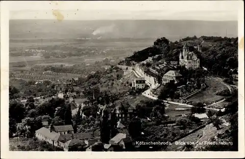 Ak Kötzschenbroda Radebeul in Sachsen, Blick von der Friedensburg