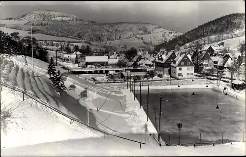 Ak Geising Altenberg im Erzgebirge, Teilansicht im Winter