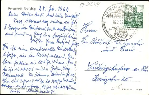 Ak Geising Altenberg im Erzgebirge, Teilansicht im Winter