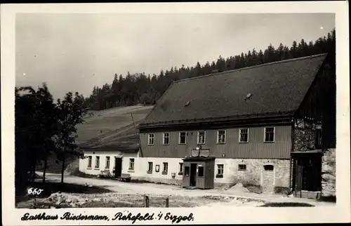 Foto Ak Rehefeld Zaunhaus Altenberg im Erzgebirge, Gasthaus Biedermann