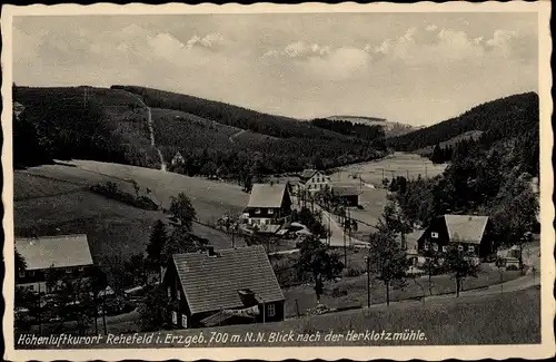 Ak Rehefeld Zaunhaus Altenberg im Erzgebirge, Blick nach der Herzklotzmühle