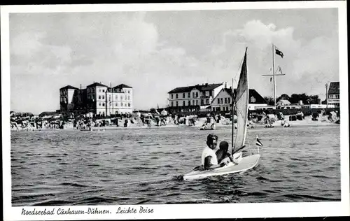 Ak Nordseebad Duhnen Cuxhaven, leichte Brise, Partie zum Strand