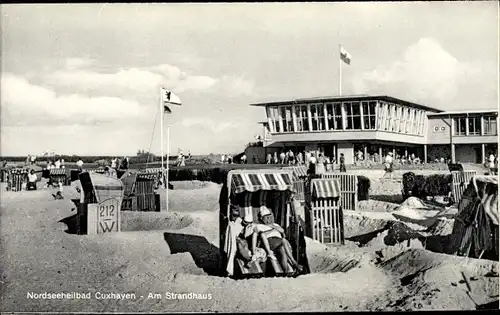 Ak Nordseebad Cuxhaven, Am Strandhaus