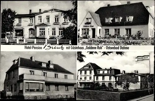 Ak Ostseebad Dahme in Holstein, Hotel Pension Breutz mit Gästehaus Goldene Ruh