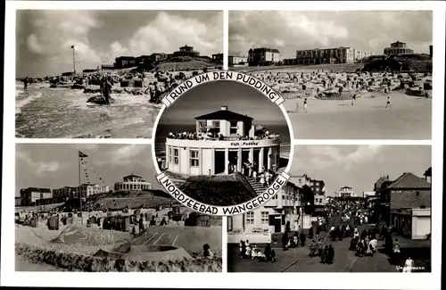 Ak Wangerooge in Friesland, Rund um den Pudding, Strand, Promenade