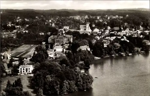 Ak Tutzing am Starnberger See Oberbayern, Luftbild vom Ort