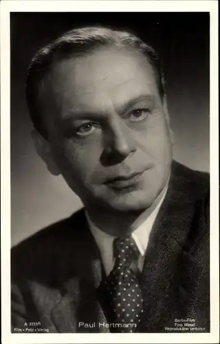 Ak Schauspieler Paul Hartmann, Portrait