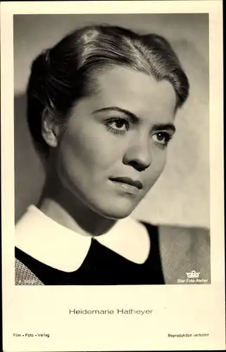 Ak Schauspielerin Heidemarie Hatheyer, Portrait