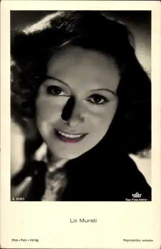 Ak Schauspielerin Lili Murati, Portrait