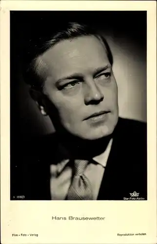 Ak Schauspieler Hans Brausewetter, Portrait, Film Foto Verlag A 3532/1