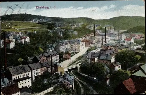 Ak Kirchberg in Sachsen, Blick auf den Ort
