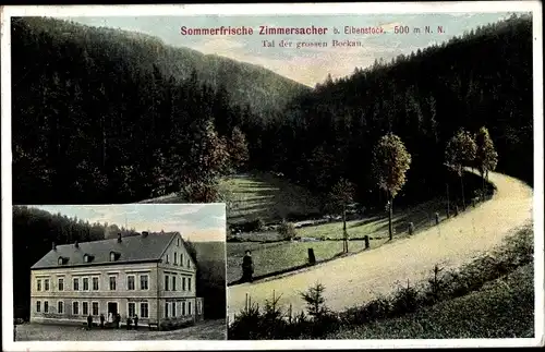 Ak Blauenthal Eibenstock im Erzgebirge, Sommerfrische Zimmersacher, Tal der großen Bockau