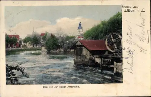 Ak Lübben im Spreewald, Blick von der kleinen Amtsmühle